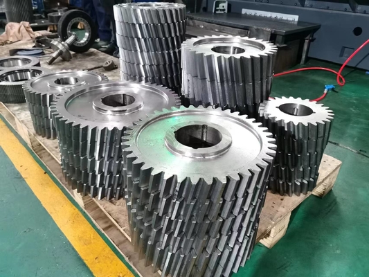 10 Module 1045 Stalen enkelspiraalversnelling voor versnelling met cilindrisch versnellingsprofiel